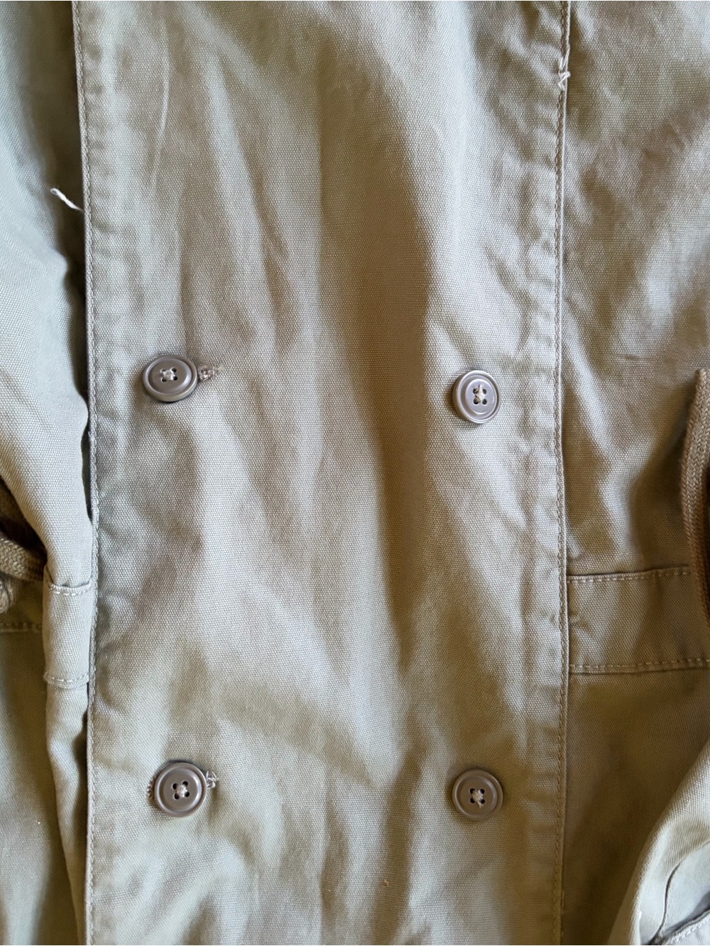 Zara Woman Olive Green Hooded Utility Anorak Jacket - Picture 4 of 9
